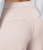 Pantalón Elegante Pierna Ancha De Tiro Alto Mujer
