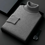 Jersey de Cuello Alto de Cachemira Pura para Hombre
