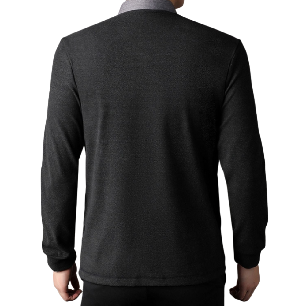 Herren-Cardiganhemd 2-in-1 aus Premium-Stoff