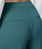 Pantalón Elegante Pierna Ancha De Tiro Alto Mujer