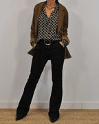 Blusa Geométrica Mujer De Corte Holgado Elegante