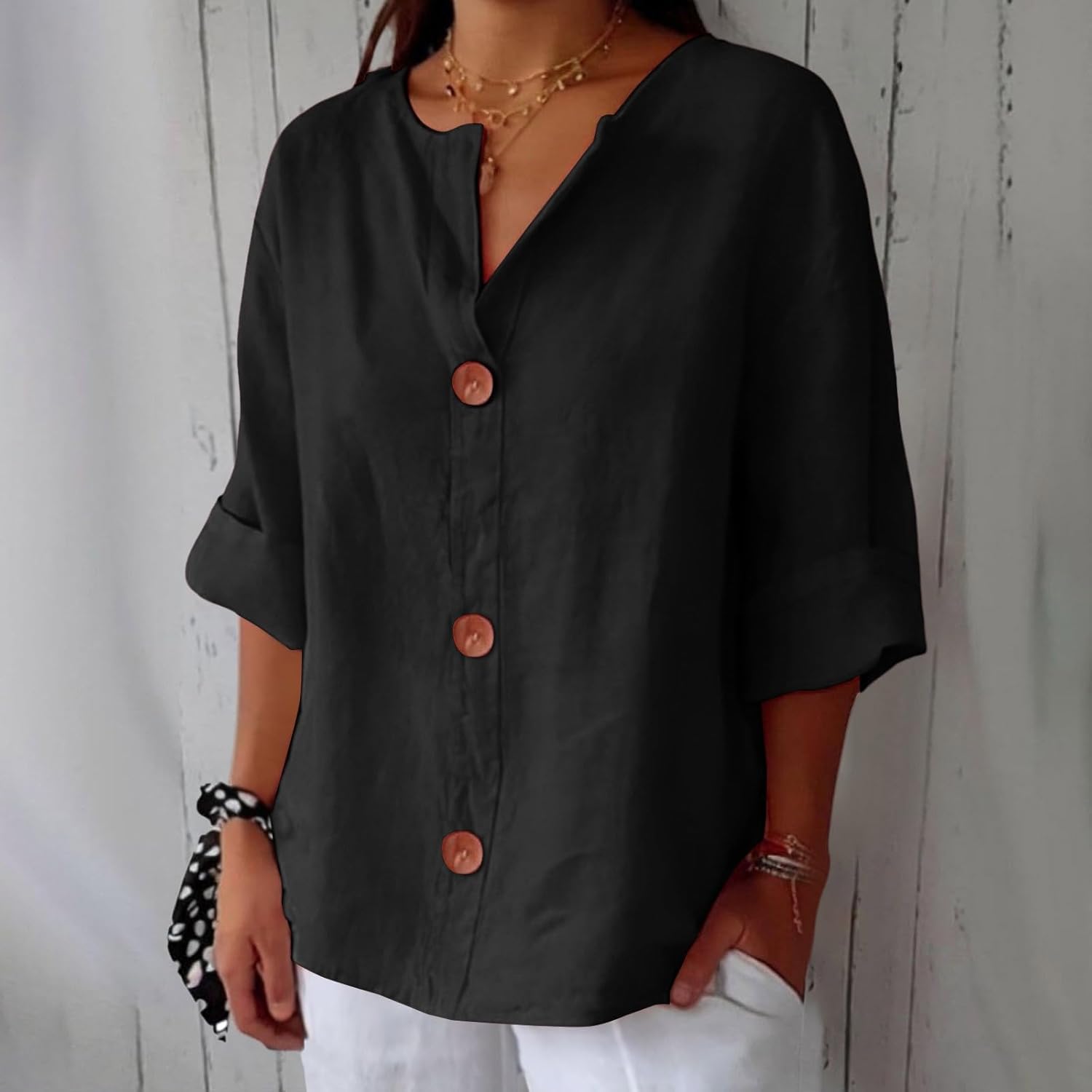Blusa Oversize Minimalista con Estructura Vertical