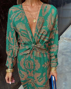 Vestido Midi Verano Elegante Con Corte Fluido