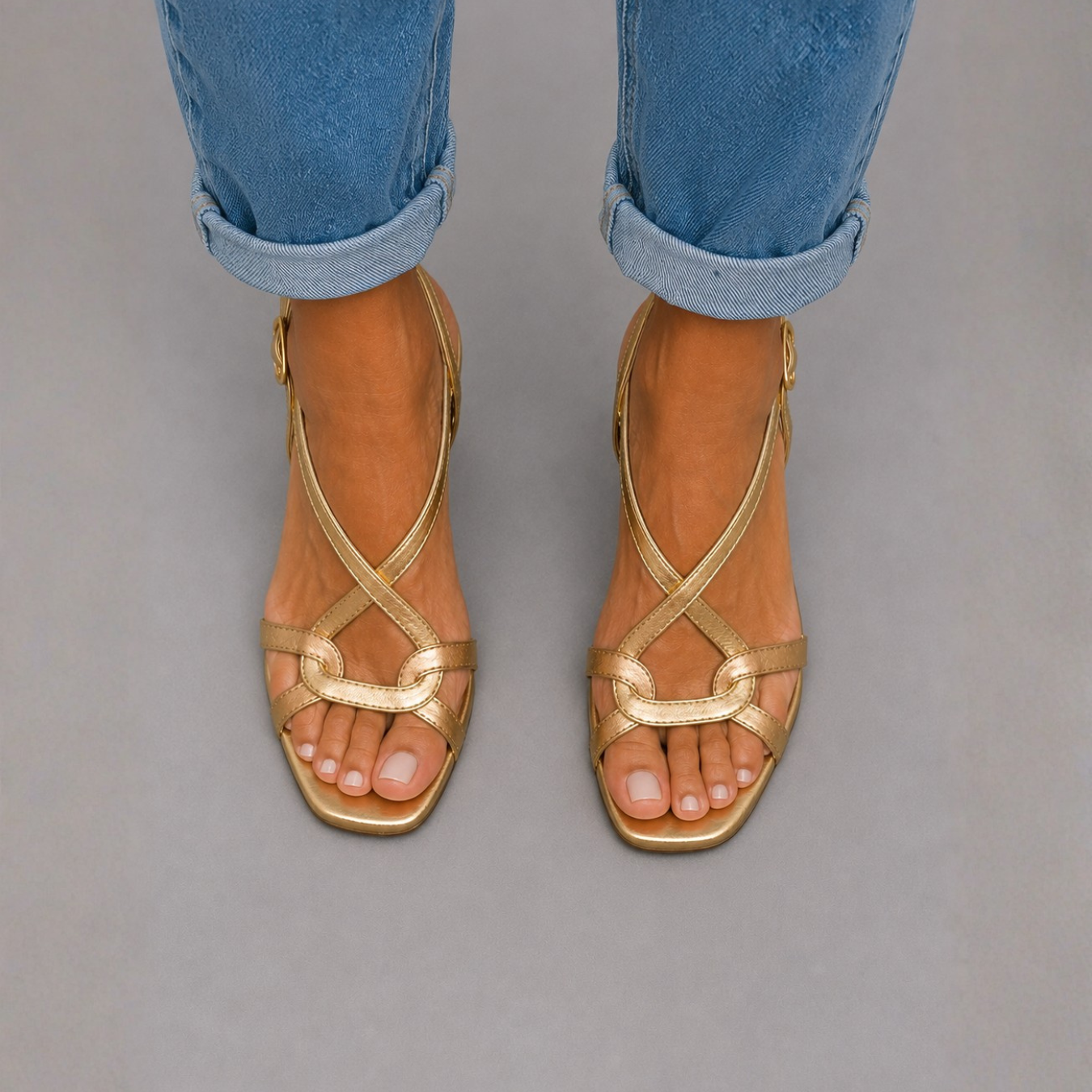 Soleil™ | Golden Sandals, Summer Charm