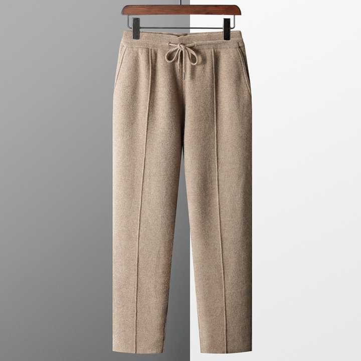 Pantalón De Hombre 100% Cachemira Corte Entallado