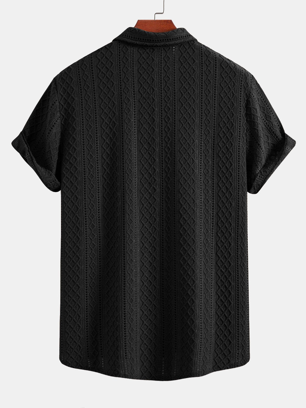 Conjunto Camisa Jacquard Geométrica y Pantalón de Lino