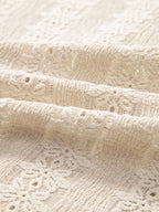 Conjunto Camisa Cubana Jacquard Floral y Pantalón Recto