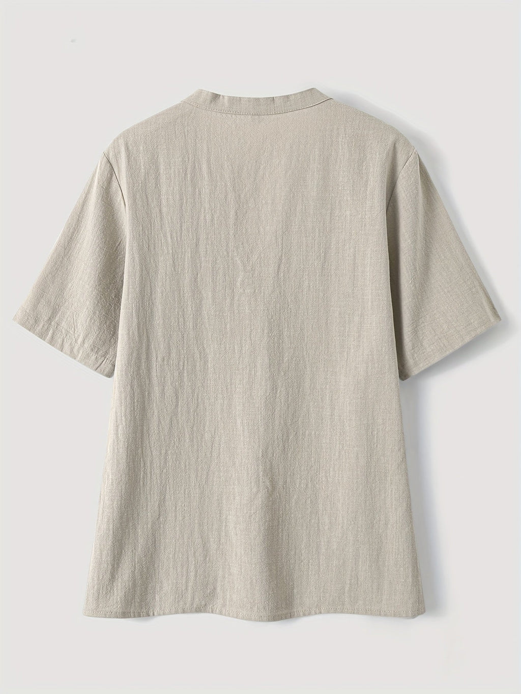 Elegante Bluse mit V-Ausschnitt und Holzknöpfen