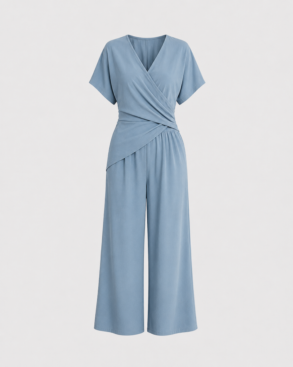 Conjunto Elegante de Dos Piezas con Top Cruzado