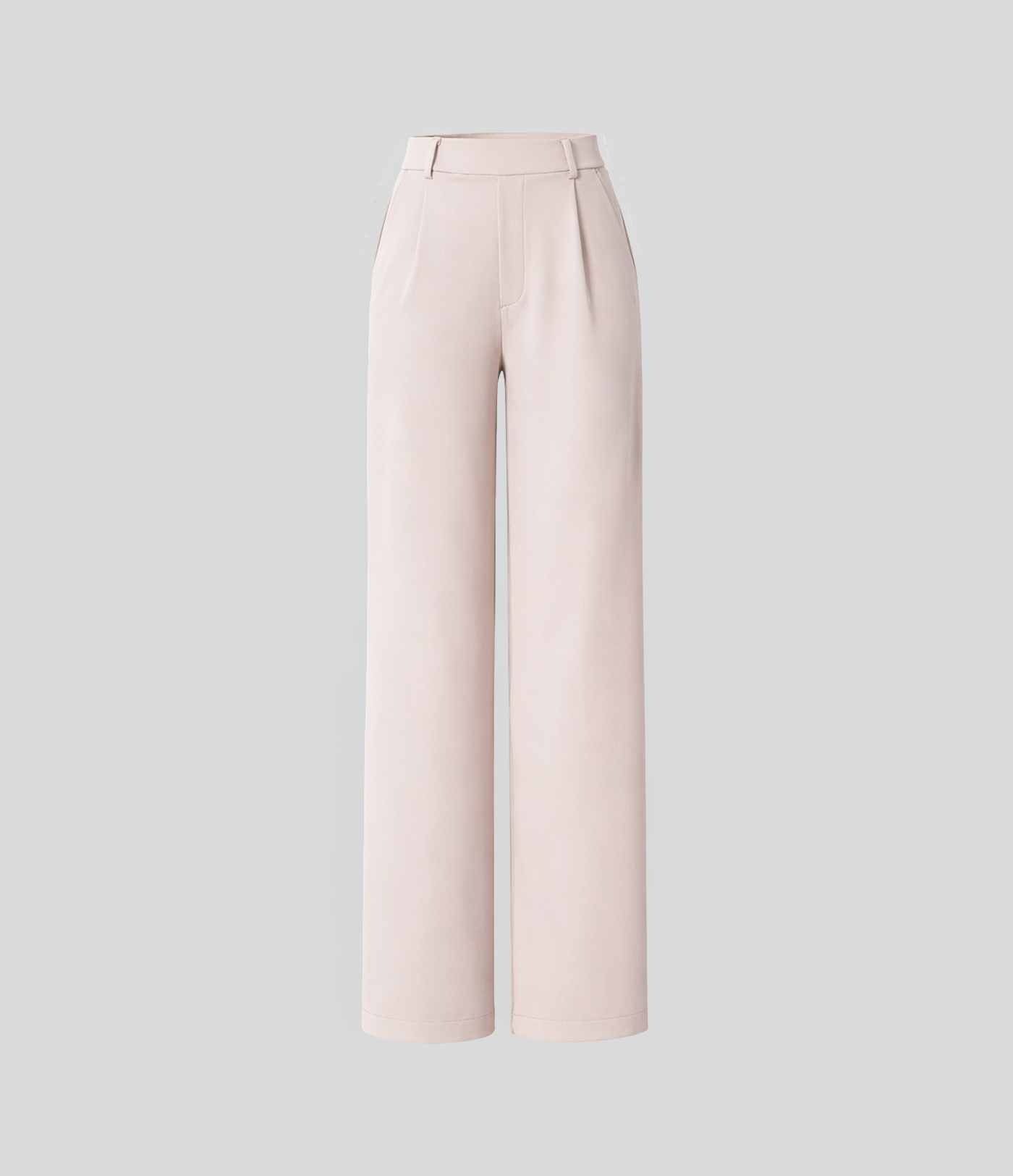 Pantalón Elegante Pierna Ancha De Tiro Alto Mujer