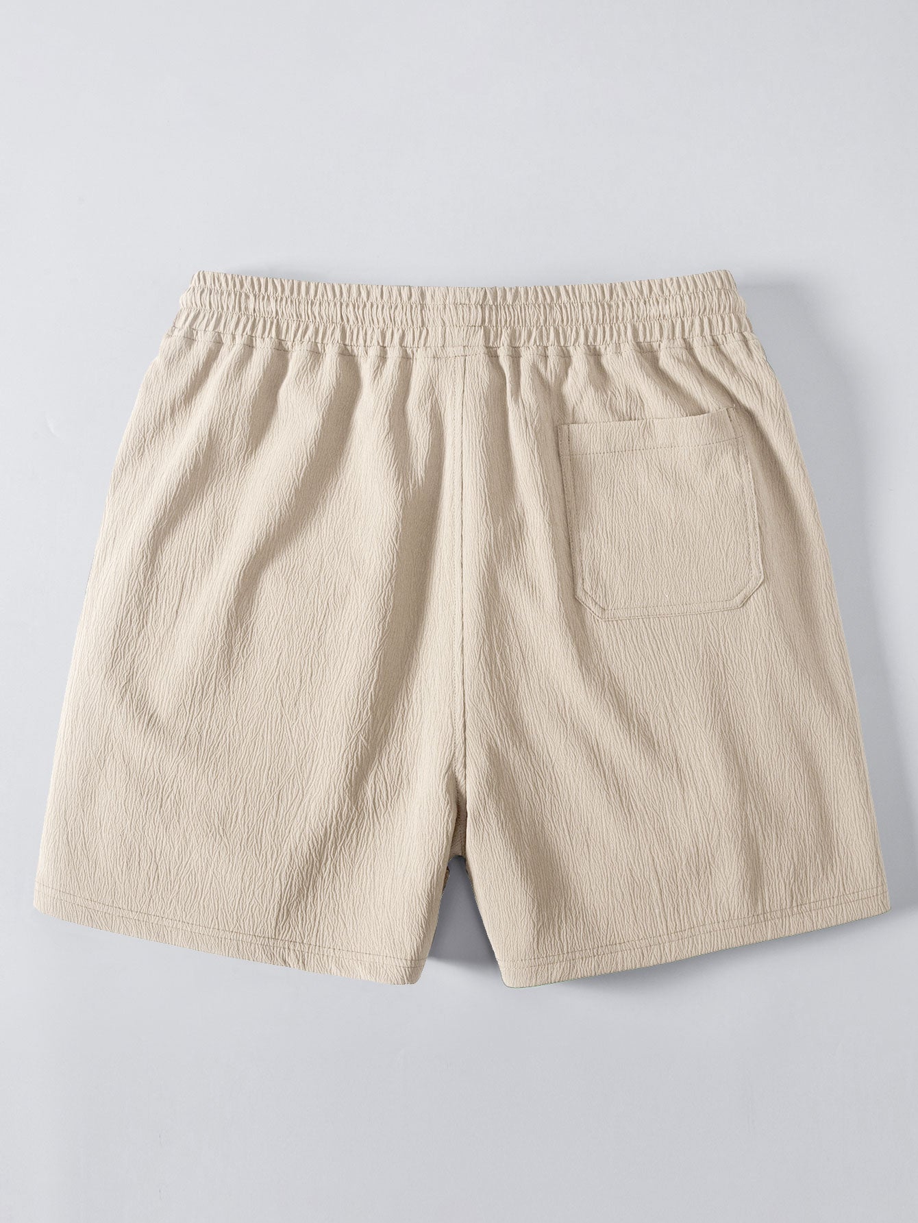 Conjunto Polo Crochet Rayas y Shorts Texturizados