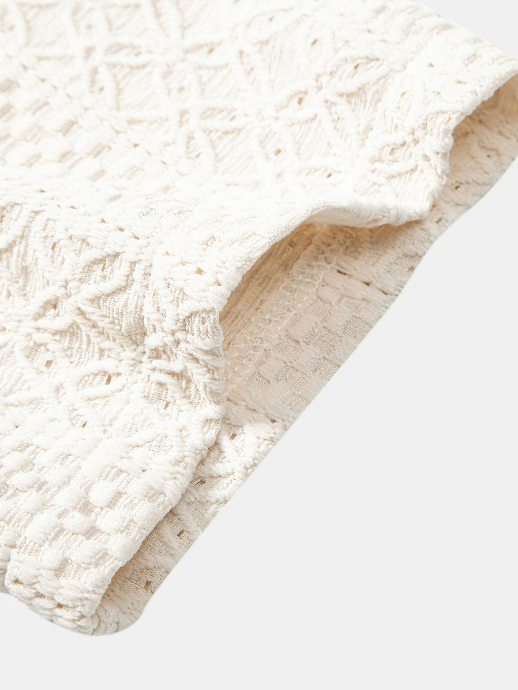 Conjunto Camisa Cubana Jacquard Floral y Pantalón Recto