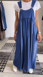 Vestido Casual con Tirantes Lisos Ajustables