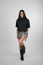 Falda Mini De Lentejuelas Espejo Estilo Ibiza