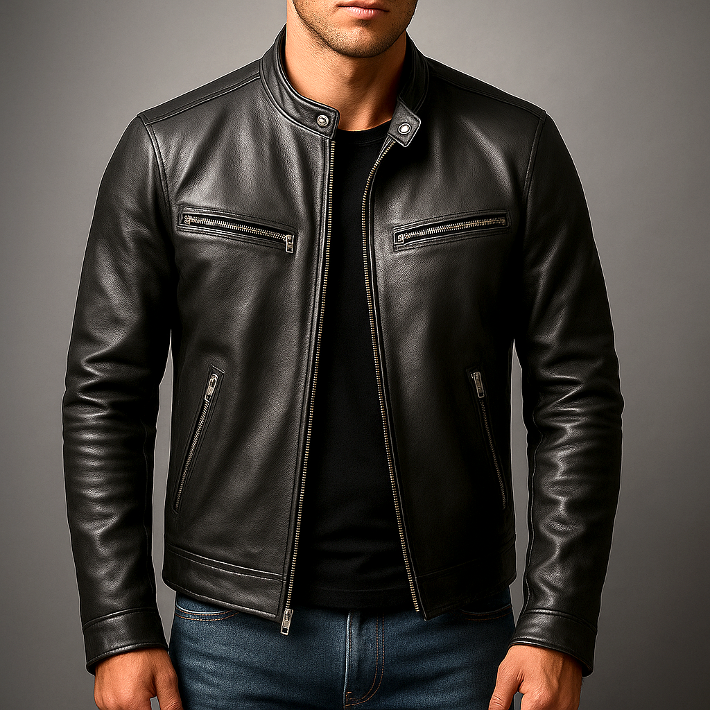 Chaqueta De Piel Vintage Para Hombre – Estilo Atemporal