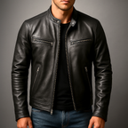 Chaqueta De Piel Vintage Para Hombre – Estilo Atemporal