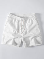 Conjunto Camisa Cubana Jacquard y Shorts Texturizados