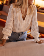 Blusa De Ganchillo Bohemia Con Forro Suave