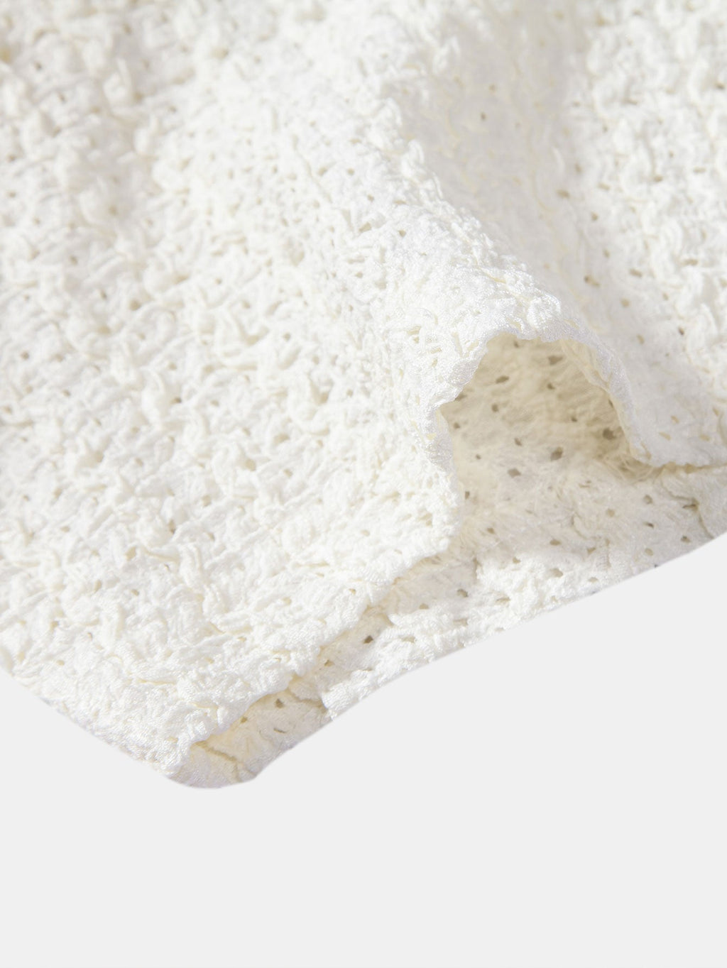 Conjunto Camisa Cubana Jacquard y Pantalón Recto Arrugado