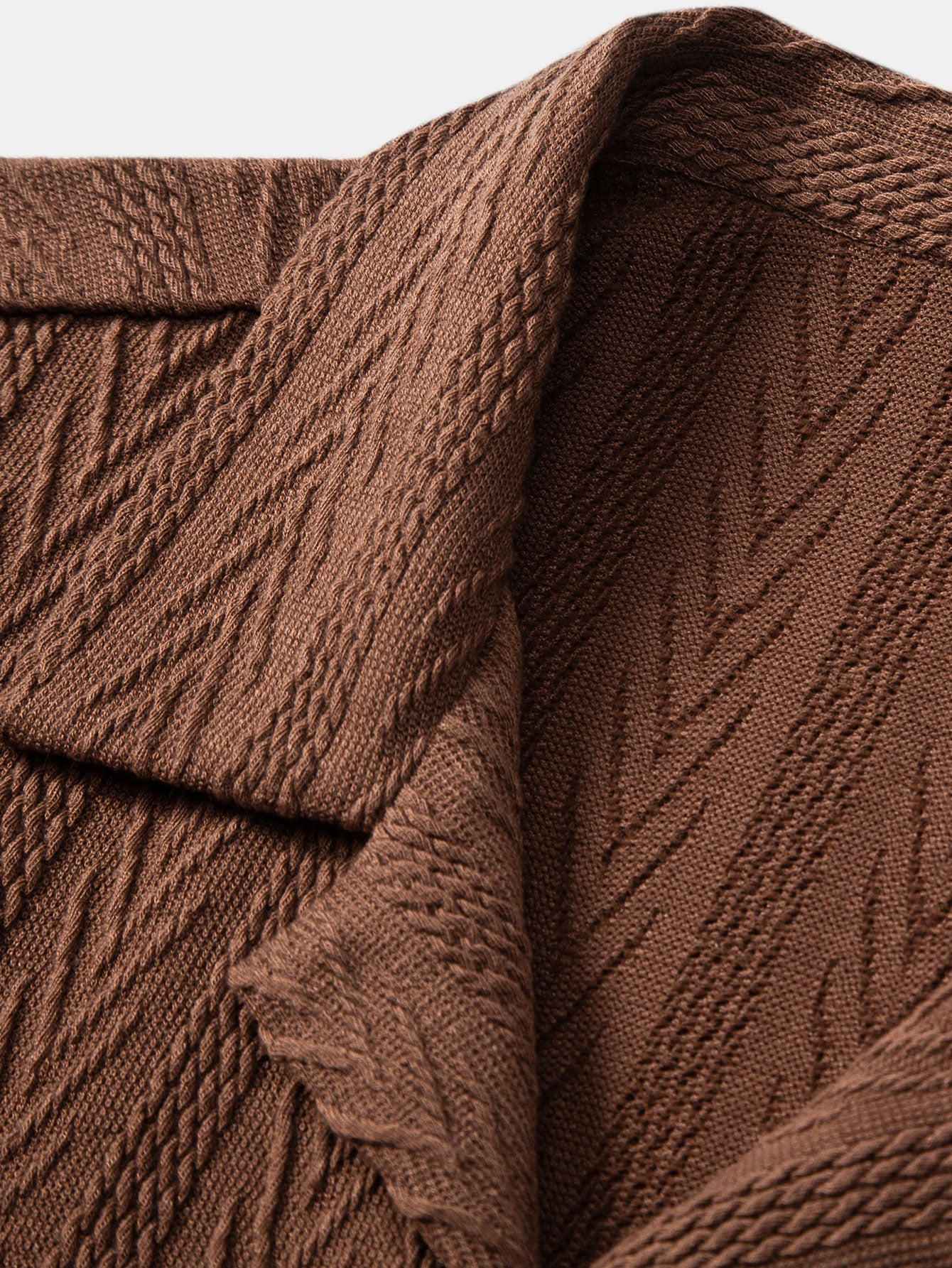 Conjunto Camisa Cubana Jacquard y Pantalón Recto Casual