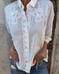 Elegant Embroidered Lace Blouse for Women