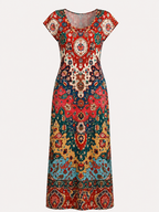 Vestido Largo Veraniego Estampado con Aberturas