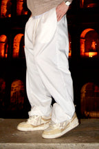 Pantalón Jogger Elegante Blanco Fit Oversize Hombre