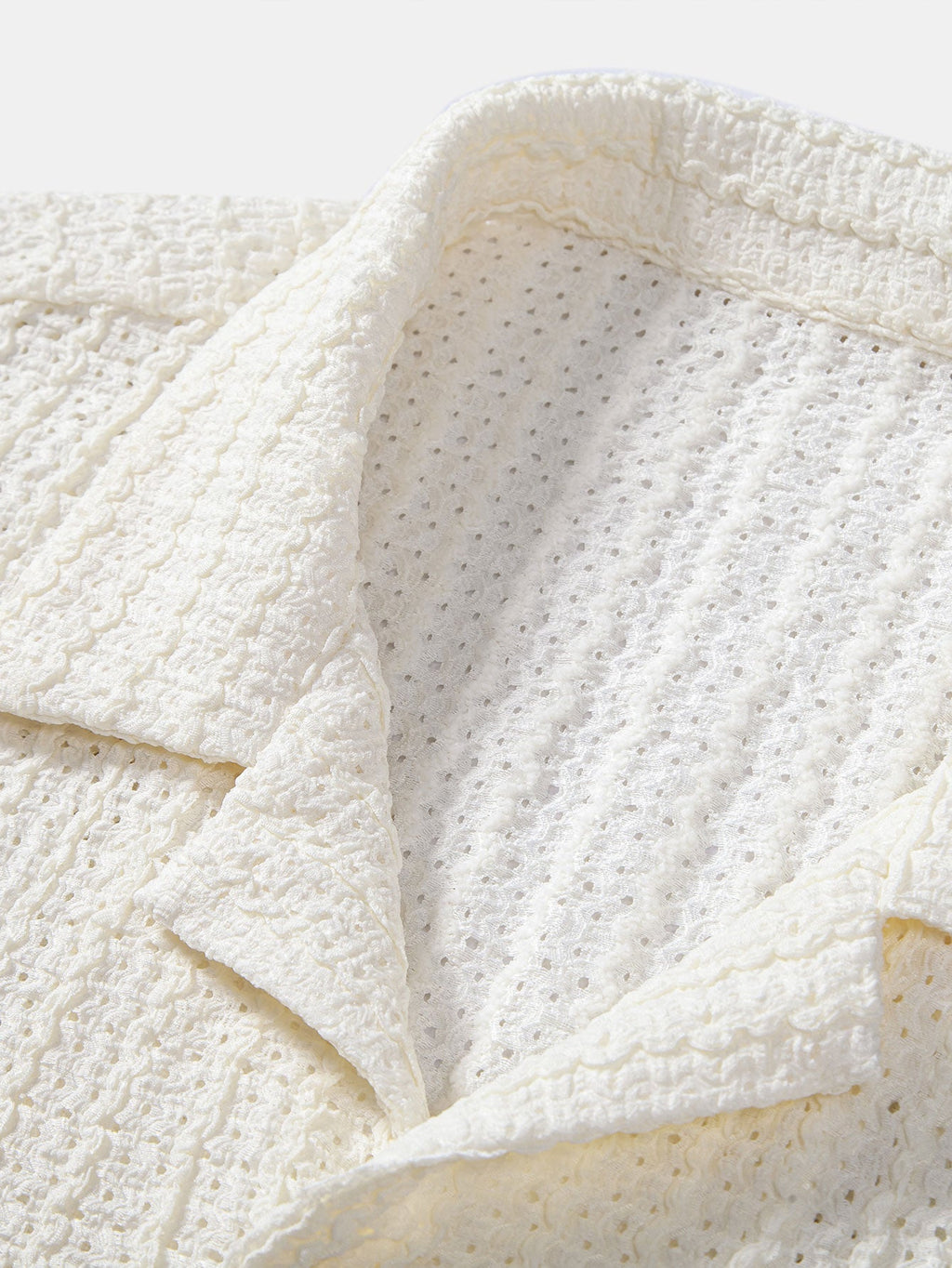 Conjunto Camisa Cubana Jacquard y Pantalón Recto de Lino