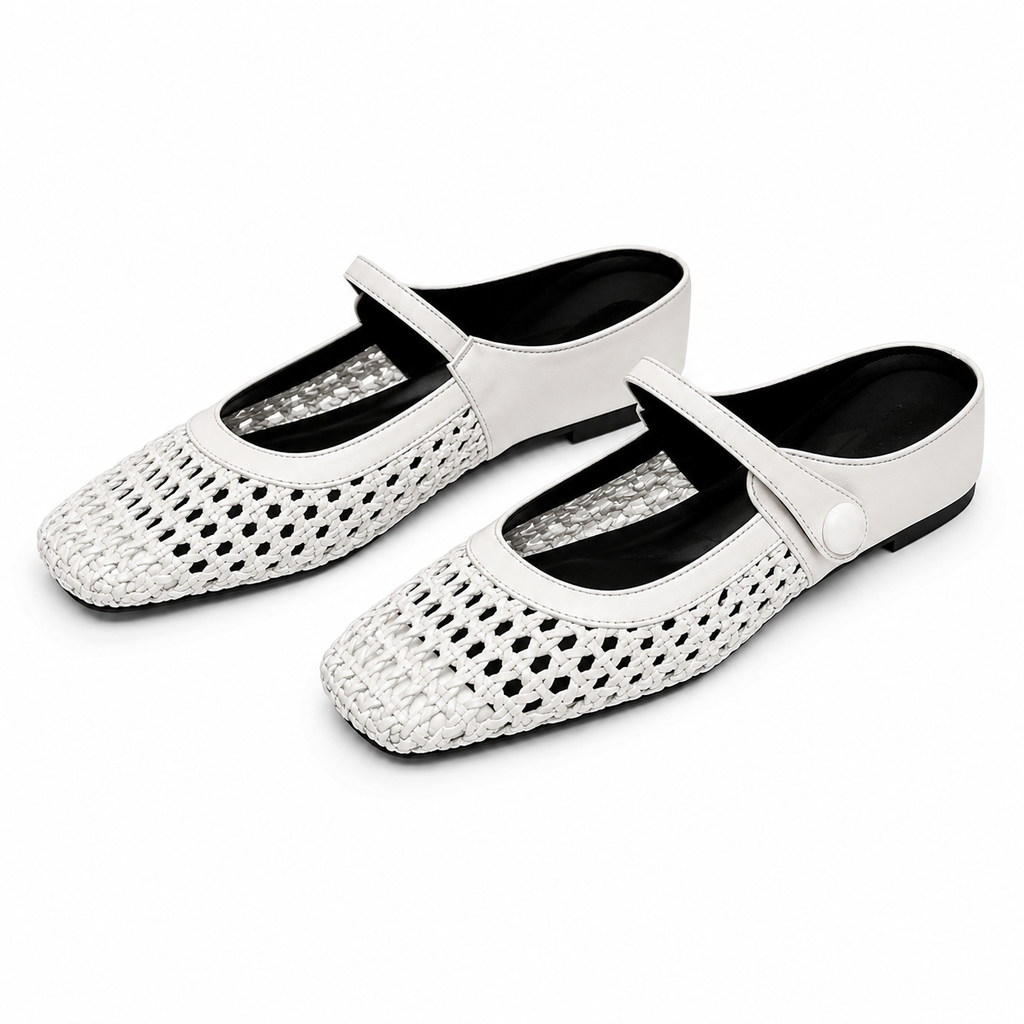 LUMIRA™ ┃ Woven Braided Fabric Clogs with Square Toe