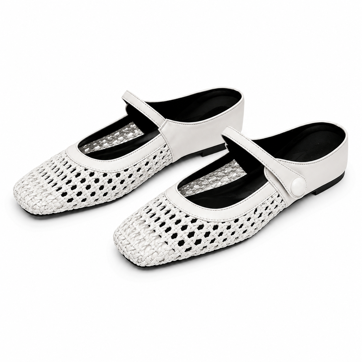 LUMIRA™ ┃ Woven Braided Fabric Clogs with Square Toe