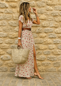 Long, Flowy Boho Dress with Adjustable Belt