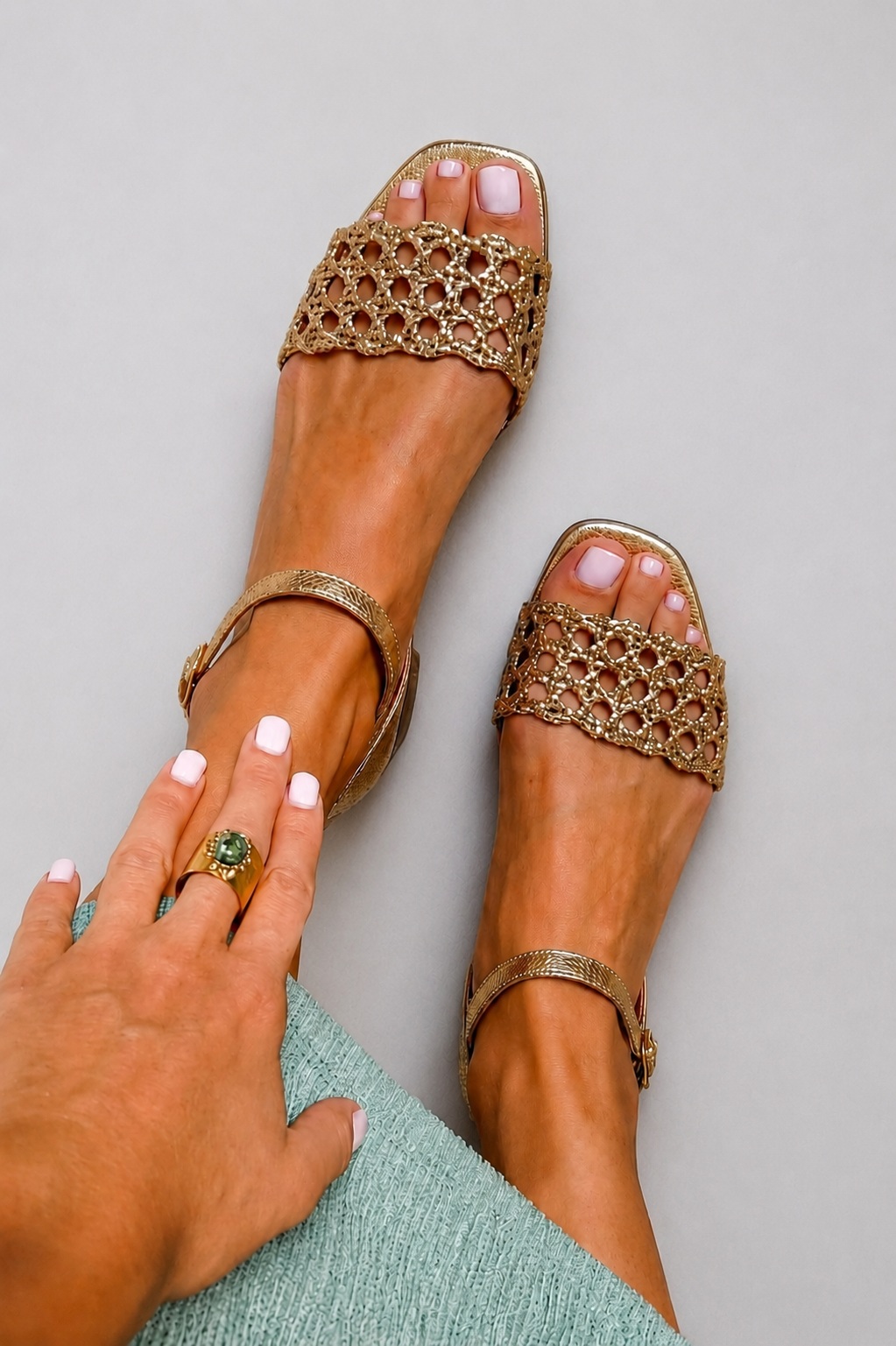 Aurora | Gold Summer Charm Sandals