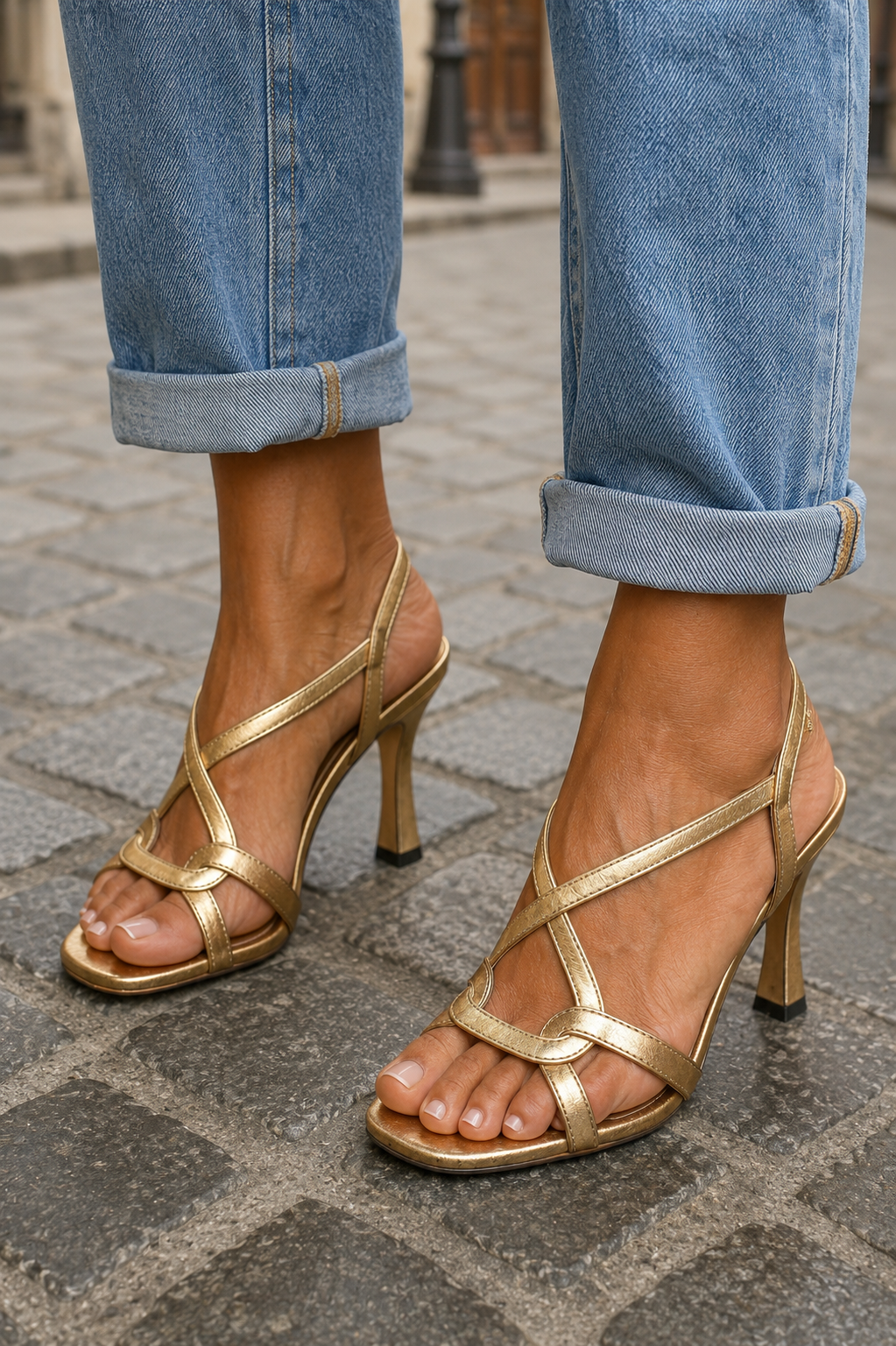 Elisabetta | Gold Summer Charm Sandals