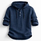 Camisa De Lino Con Capucha Para Hombre Casual
