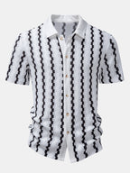 Conjunto Camisa Cuadros Jacquard y Pantalón Recto Lino