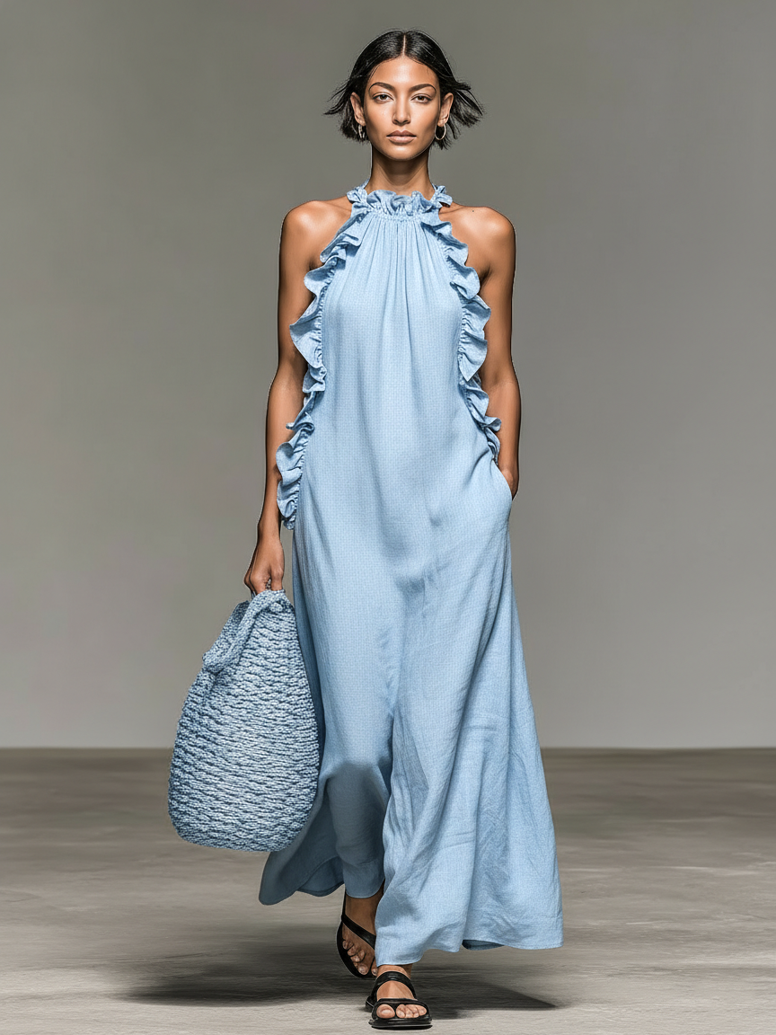 Lora | Vestido Maxi con Bolsillos