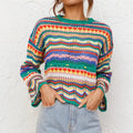 Colorful Soft Knit Sweater – Style and Comfort