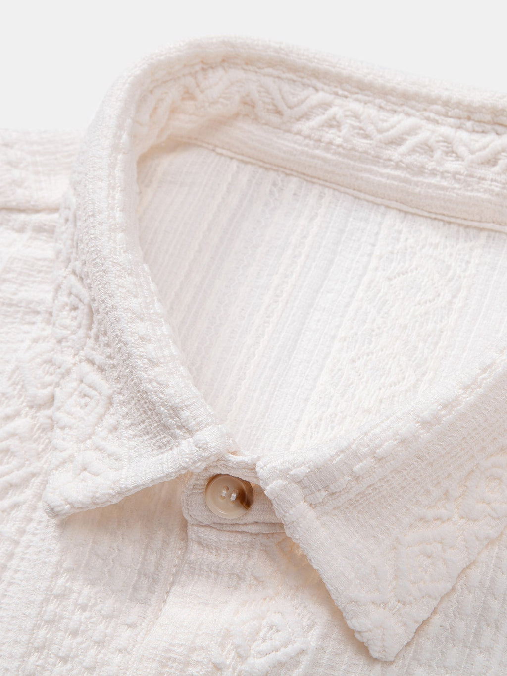 Conjunto Camisa Jacquard Geométrica y Pantalón de Lino