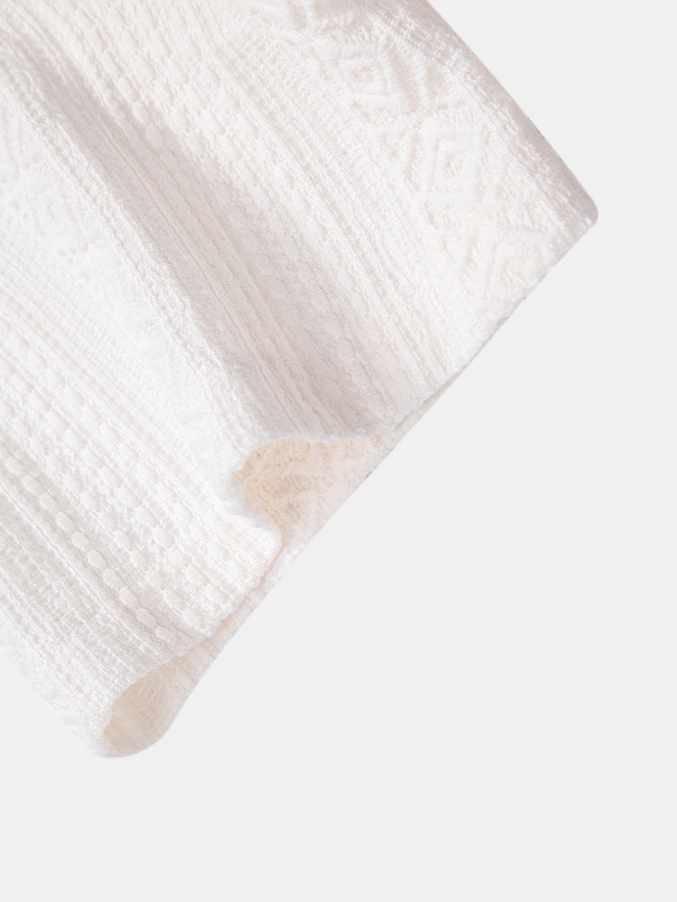 Conjunto Camisa Jacquard Geométrica y Pantalón de Lino