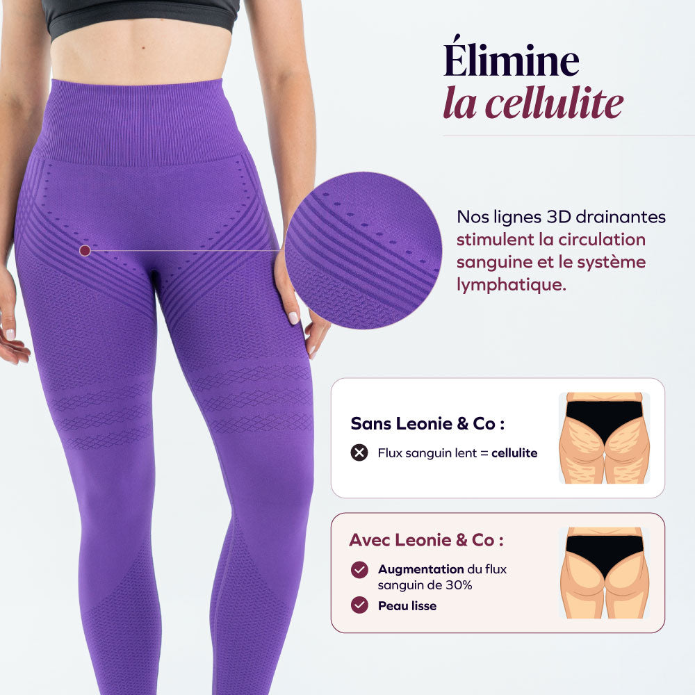 3D-Anti-Cellulite-Leggings mit leichter Kompression