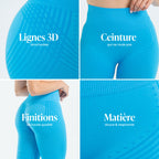 3D-Anti-Cellulite-Drainage-Leggings mit leichter Kompression