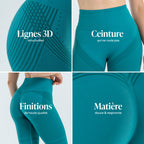 Drenierende 3D Anti-Cellulite Leggings mit leichter Kompression