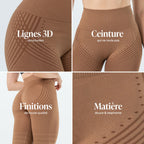 3D-Cellulite-Drainage-Leggings Braun