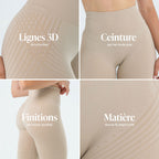3D-Leggings mit leichter Kompression, drainierend und Anti-Cellulite