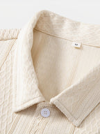 Conjunto Camisa Jacquard Geométrica y Pantalón Recto