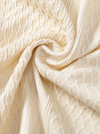 Conjunto Camisa Jacquard Geométrica y Pantalón Recto