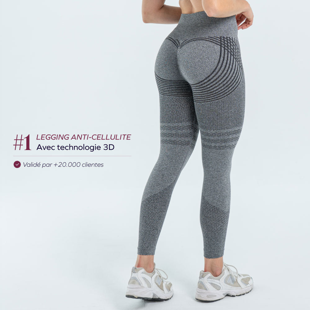 Kompressionsleggings 3D Antizellulitis mit leichtem Shape-Effekt