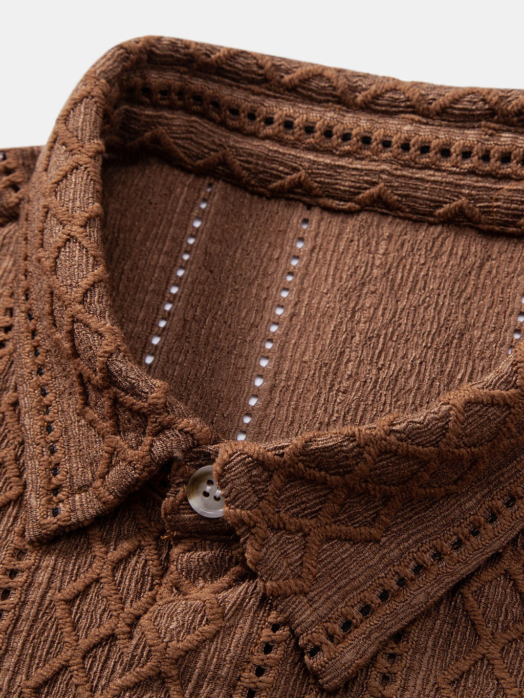 Conjunto Camisa Jacquard Geométrica y Pantalón de Lino