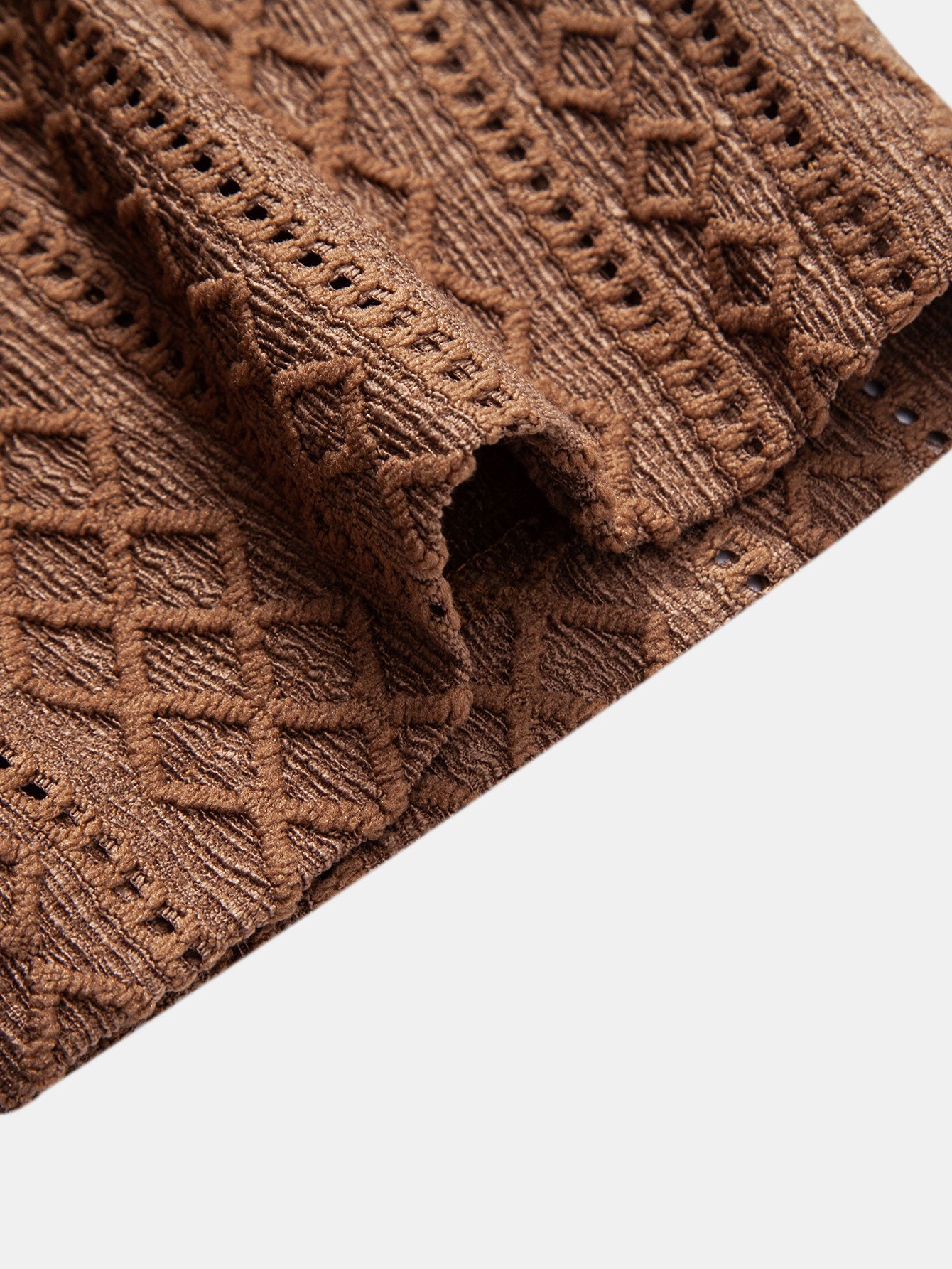 Conjunto Camisa Jacquard Geométrica y Pantalón de Lino