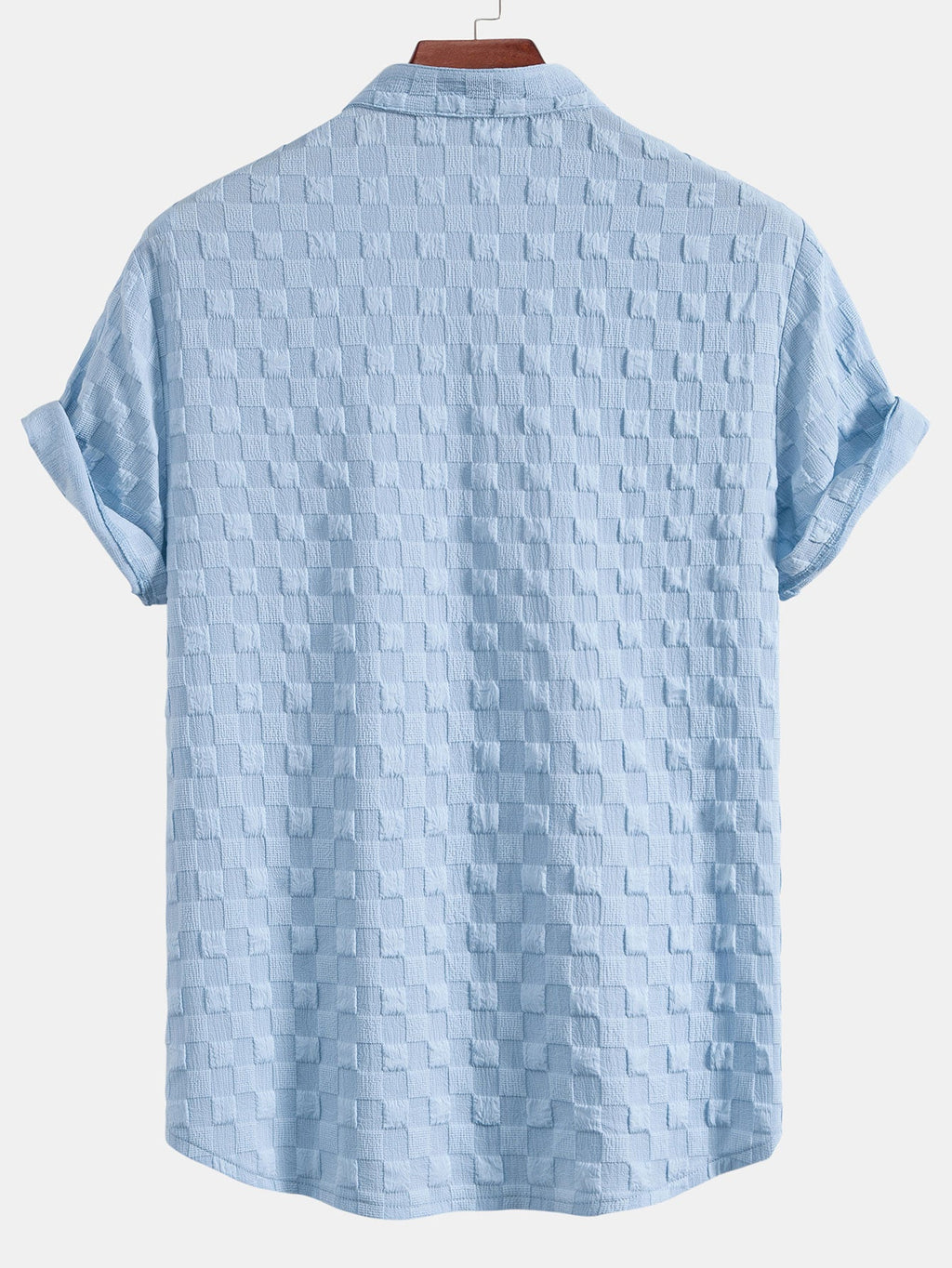 Conjunto Camisa y Pantalón Corto Cuadros Jacquard